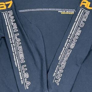 Polo Jeans Company Ralph Lauren XL Y2K Skater Baggy Cyber Shirt‎ RL67 Vintage